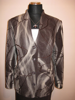 GRUBSZY ŻAKIET BRĄZOWO BEŻOWY