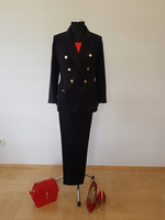 BIZNESOWY KOSTIUM ZE SPODNIAMI CZARNY