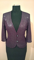 ŻAKIET ŻAKARDOWY  FIOLETOWY