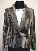 GRUBSZY ŻAKIET BRĄZOWO BEŻOWY 