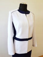 ŻAKIET BIAŁO GRANATOWY 